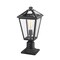 Z-Lite Talbot 1 Light Outdoor Pier Mounted Fixture, Black & Clear Beveled 579PHMR-533PM-BK - alternate 3